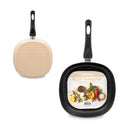 Bonita Home Cappuccino Square Aluminium NonStick Fry Pan - 10.23in