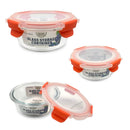 Bonita Home Round Glass Container with Snap Orange Lid - 13.5oz