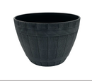 Bonita Home Grey Plastic Flower Pot - 9.8x7in