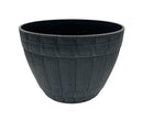 Bonita Home Grey Plastic Flower Pot - 11.8x7.8in