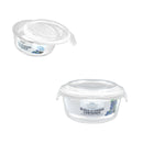 Bonita Home Round Glass Container with White Snap Lid - 13.5oz