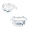 Bonita Home Round Glass Container with Snap White Lid - 21oz