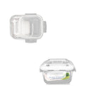 Bonita Home Square Glass Container with White Snap Lid - 10.8oz