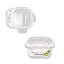 Bonita Home Square Glass Container with White Snap Lid - 17.5oz
