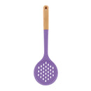 Bonita Home Purple Silicone Skimmer with Beech Wood Handle
