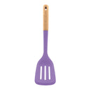 Bonita Home Purple Silicone Slotted Turner with Beech Wood Handle