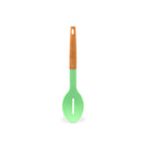 Bonita Home Green Nylon Slotted Spoon with Beech Wood Handle