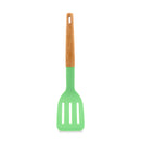 Bonita Home Green Nylon Slotted Turner with Beech Wood Handle