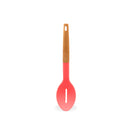 Bonita Home Pink Nylon Slotted Spoon with Beech Wood Handle