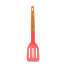 Bonita Home Pink Nylon Slotted Turner with Beech Wood Handle