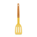 Bonita Home Yellow Nylon Slotted Turner with Beech Wood Handle