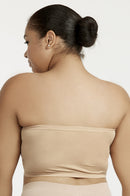 SOFRA LADIES SEAMLESS NO PAD PLUS TUBE BRA (BR0125STNX_BEIGE)