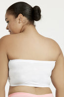 SOFRA LADIES SEAMLESS NO PAD PLUS TUBE BRA (BR0125STNX_WHITE)