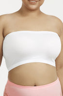 SOFRA LADIES SEAMLESS NO PAD PLUS TUBE BRA (BR0125STNX_WHITE)