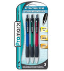 Promarx Retractable Pen Grippy FX 3ct