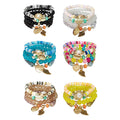 Heart N Leaf Charm Bead Bracelet BR2521-51 (12PC)