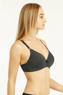 SOFRA LADIES COTTON PLAIN NO WIRE BRA (BR4242PN)