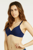 SOFRA LADIES COTTON PLAIN NO WIRE BRA (BR4242PN)