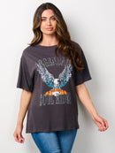WOMEN'S SHORT SLEEVE GRAPHIC TOP
