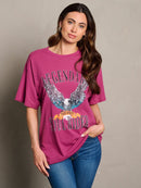 WOMEN'S SHORT SLEEVE GRAPHIC TOP