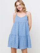 WOMEN'S SLEEVELESS RUFFLE TIERED TUNIC ROMPER