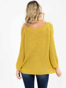 WOMEN'S LONG SLEEVE KNIT PULLOVER SWEATER