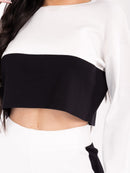 WOMEN'S LONG SLEEVE TOP & ELASTIC WAIST PANTS COLORBLOCK 2PC. SET