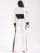 WOMEN'S LONG SLEEVE TOP & ELASTIC WAIST PANTS COLORBLOCK 2PC. SET