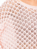 WOMEN'S LONG SLEEVE V-NECK KNIT PULLOVER TOP