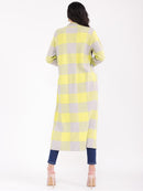 WOMEN'S LONG SLEEVE BUTTON CLOSURE FRONT POCKETS COLORBLOCK CARDIGAN