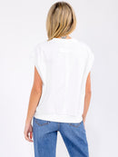 WOMEN'S SHORT SLEEVE SOLID BASIC TOP