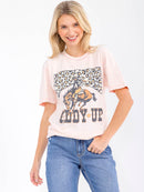 WOMEN'S SHORT SLEEVE GRAPHIC BASIC TOP