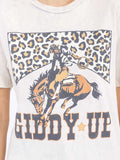 WOMEN'S SHORT SLEEVE GRAPHIC BASIC TOP