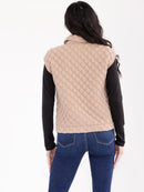 WOMEN'S SLEEVELESS BUTTON CLOSURE FRONT POCKETS DETAILED VEST