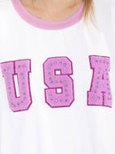 WOMEN'S SHORT SLEEVE GRAPHIC COLORBLOCK SHIRT