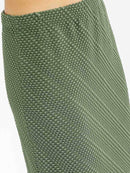 WOMEN'S ELASTIC WAIST DETAILED MAXI SKIRT