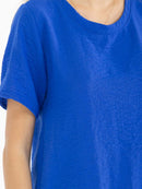 WOMEN'S SHORT SLEEVE SOLID BLOUSE
