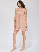 WOMEN'S SLEEVELESS TIERED TUNIC MINI DRESS