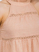 WOMEN'S SLEEVELESS TIERED TUNIC MINI DRESS