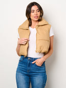 WOMEN'S SLEEVELESS ZIP UP PUFFER VEST