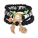 Pearl N Hamsa Charm Ball Bracelet BR2521-58 (12PC)
