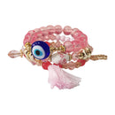 Evil Eye N Tassel Ball Bracelet BR2521-35 (12PC)