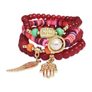 Pearl N Hamsa Charm Ball Bracelet BR2521-58 (12PC)