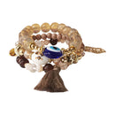 Evil Eye N Tassel Ball Bracelet BR2521-35 (12PC)