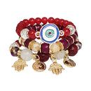 Hamsa N Evil Eye Charm Ball Bracelet BR2521-54 (12PC)