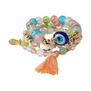 Evil Eye N Tassel Ball Bracelet BR2521-35 (12PC)