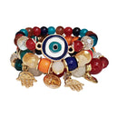 Hamsa N Evil Eye Charm Ball Bracelet BR2521-54 (12PC)