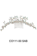 Crystal Flower Decor Tiara Hair Comb CO111-50 (3pc)