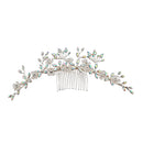 Crystal Flower Decor Tiara Hair Comb CO111-50 (3pc)