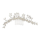 Crystal Flower Decor Tiara Hair Comb CO111-50 (3pc)